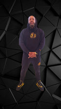 Load image into Gallery viewer, Premium Embroidery Black &amp; Gold Fed Up Sweatsuit
