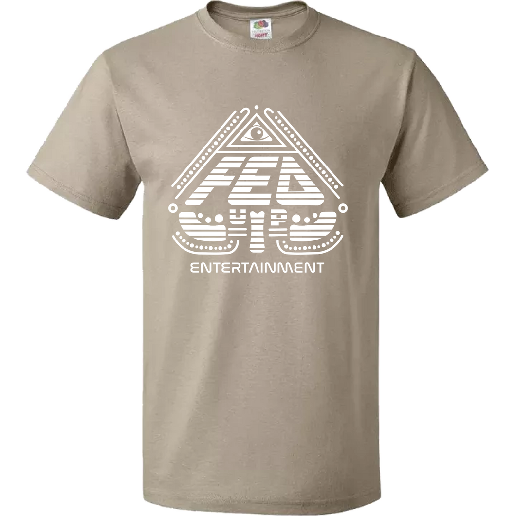 Fed Up Ent. Tan and White T-Shirt